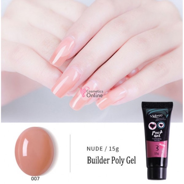 PolyGel UV/ LED pentru unghii false Mobray Fast Building Gel 15 ML - 07 Nude